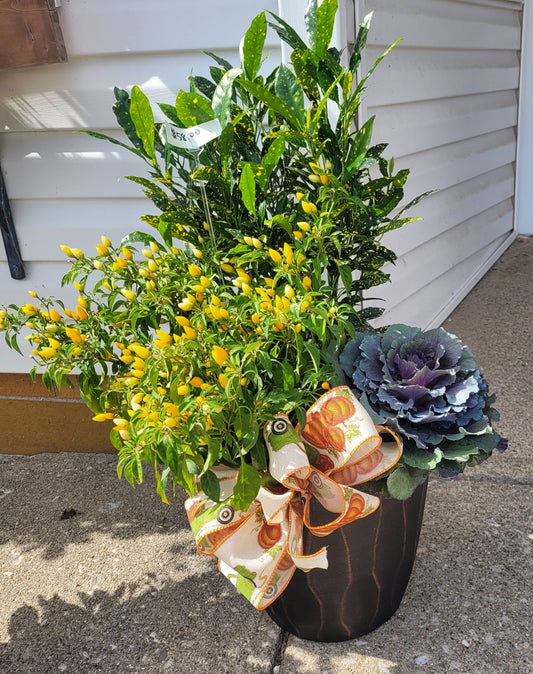 Large Fall Planter Pot