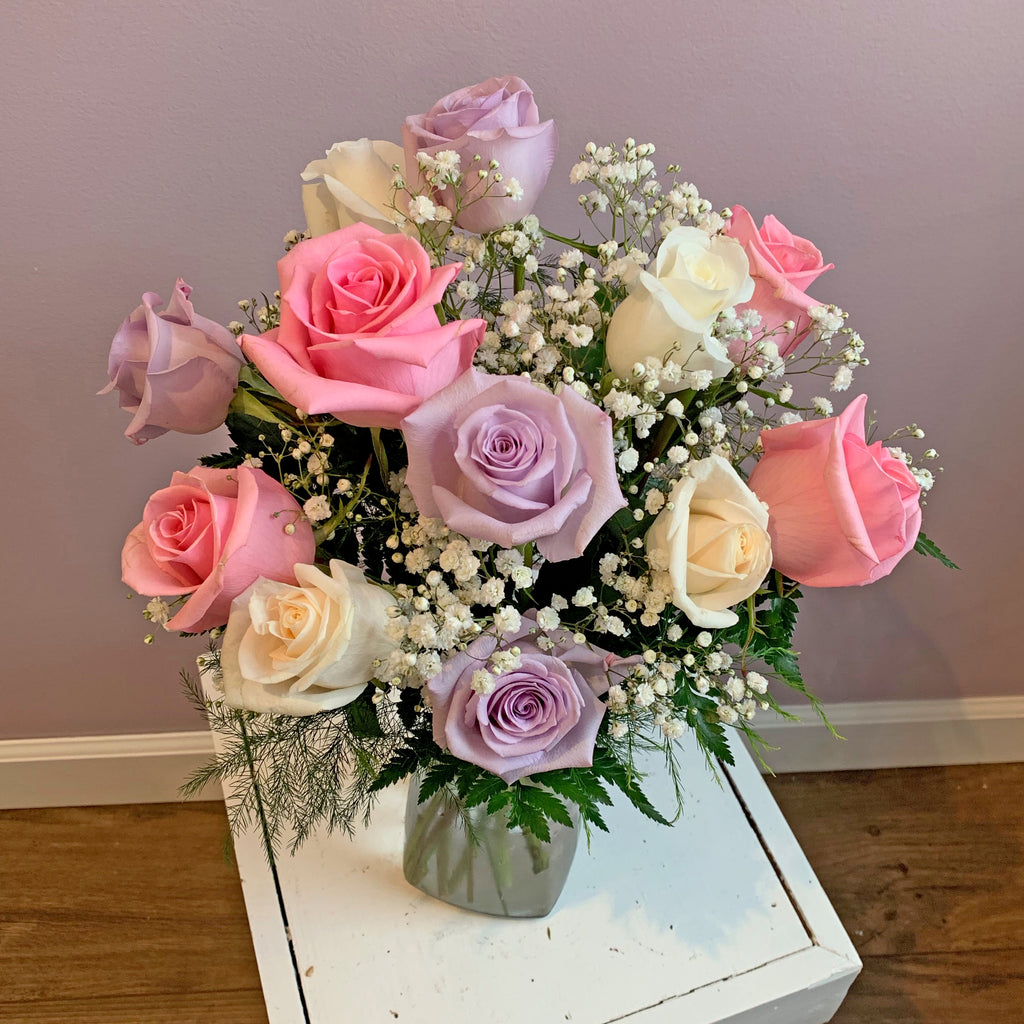 Dozen Assorted Roses – Petals & Possibilities